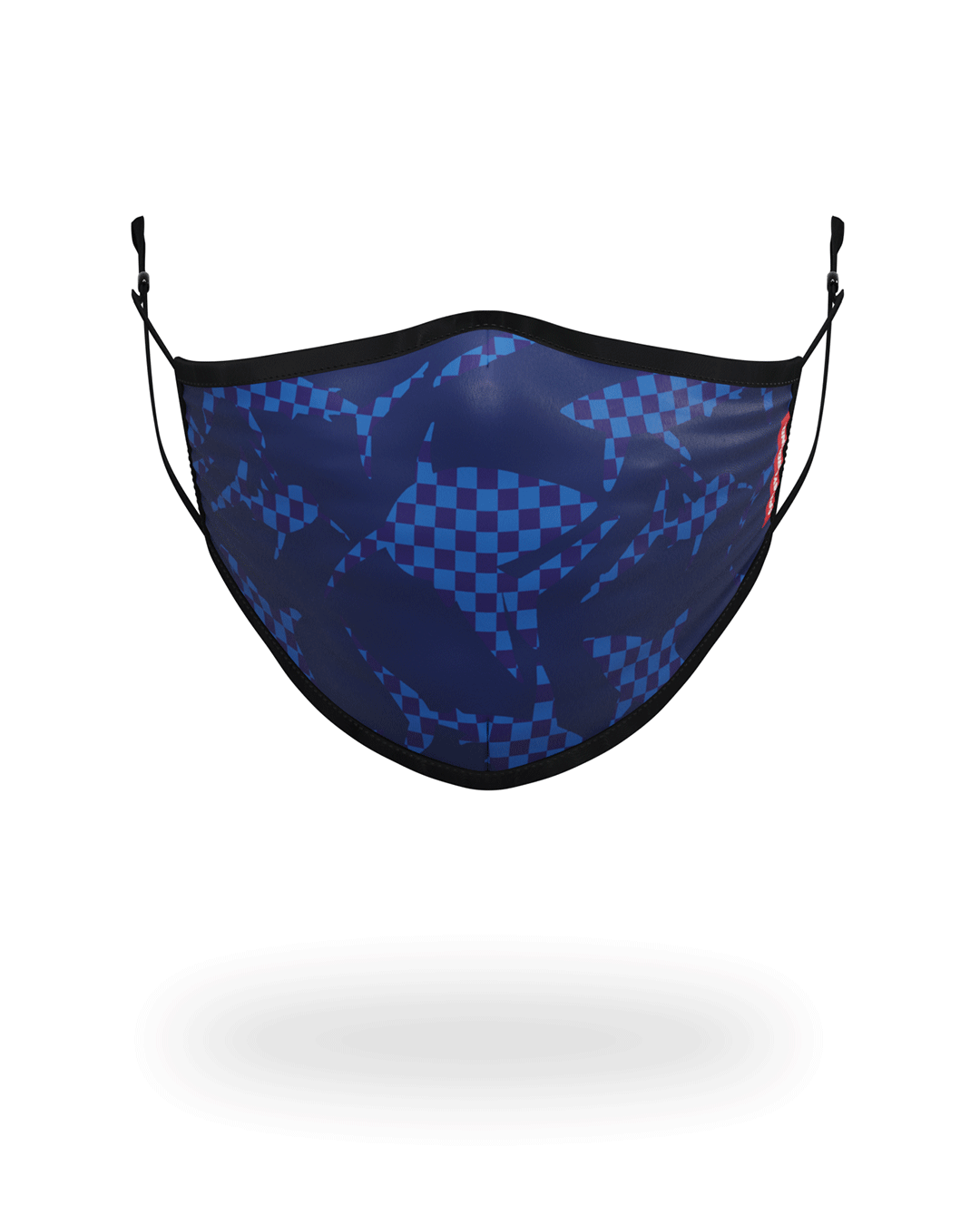 SHARK CHECK (BLUE) FACE MASK